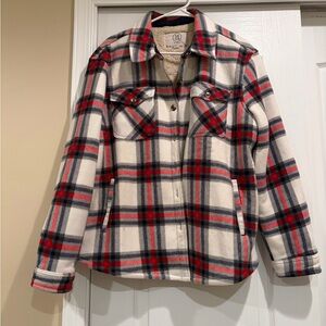 Plaid Women's Jacket - Red, Black, and White